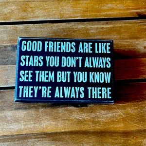 Decorative sign “good friends are like stars” ✨EUC